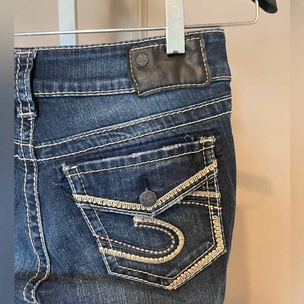 Silver Suki Women's Jeans Mid Slim Boot Fluid Denim Dark Wash 28x32 stretch